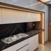 آشپزخانه رویایی با کابینت داستان چوب