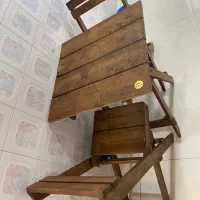 میز و صندلی تاشو چوبی