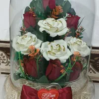 ۲عددباکس گل شیشه ای