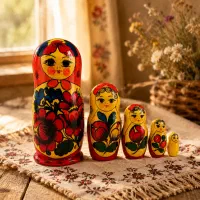 عروسک ماتروشکا چوبی روسی و اصل