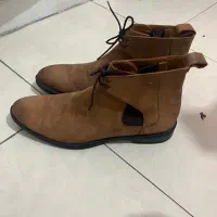 نیم بوت چرم طبیعی