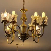 لوستر چهار شاخه طلایی