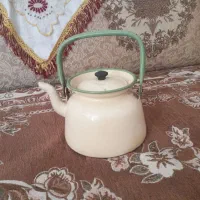 کتری لعابی قدیمی سالم  کارکرده