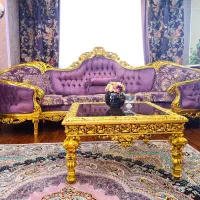 مبلمان ۹ نفره استیل به همراه غذا خوری ۸ نفره