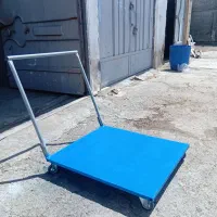 گاری ترولی کفی با چرخ صنعتی