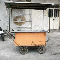 چهار چرخ جگرکی با منقل جگرکی با فن