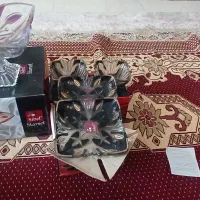 بلور آجیل خوری ومیوه خوری ۱۲ نفر جنس عالی