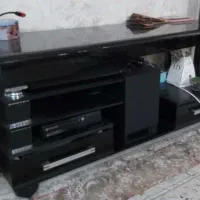 میز تلویزیون شیشه ای مشکی