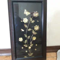 تابلو گل طلایی