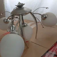لوستر 4شاخه حبابی سفید