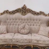 مبلمان استیل ۹ نفره تمام راش با جلو مبلی و ۳عسلی