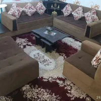 مبلمان ال کلاسیک و جلومیزی وکیوم+ ۴ عدد گل میز