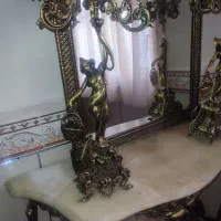 آینه شمعدان برنزی کلکسیونی سنگین وزن سفارشی و تک