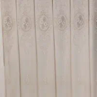 پرده پذیرایی ساده و شیک گل برجسته