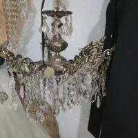 لوستر برنجی شش شعله