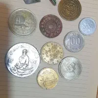سکه و گوشواره دست ساز قدیمی نقره