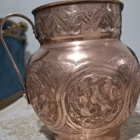 پارچ پیاله شکلات خوری گلدان  نمکدان مسی