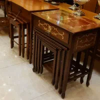 میز عسلی ۴ تیکه و ۳ تیکه معرق و ساده درجه یک