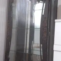 بوفه چوبی ویترین