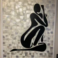 تابلو دکوراتیو فوق مدرن ۱۲۰×۱۰۰ با قاب سفید