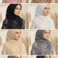 روسری حریر ابریشم گل برجسته خامه دوزی نگیندار عمده