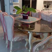 میز ناهارخوری شیشه ای