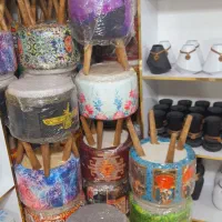 پاف های پایه چوب شیک اک