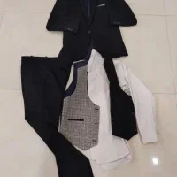 ست کت و شلوار و جلیقه به همراه پیراهن مردانه سفید