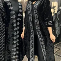مانتو مجلسی عبایی مخمل (نگین دوزی)