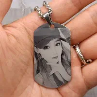 گردنبند پلاک جاکلیدی زنجیر چهره متن هدیه کادو عیدی