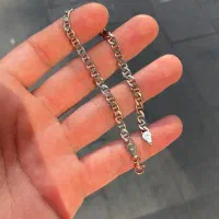 زنجیر و دستبند ست نقره ایتالیا گرمی ۶۰۰
