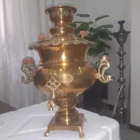 سماور زغالی، ۴لیتری برنجی ،سنگین وزن
