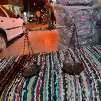 ترازوی  برنجی قدیمی و دکوری