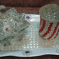 صنایع دستی (ست استکان و قندان و سینی)