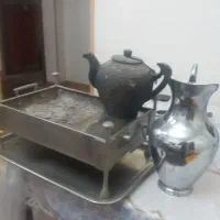 منقل ورشو سالم با پارچ وقوری سنگی قدیمی