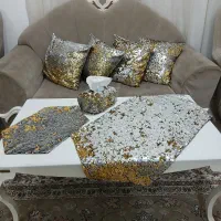 ست سرویس کوسن و رومیزی و جادستمال کاغذی جادویی ترک