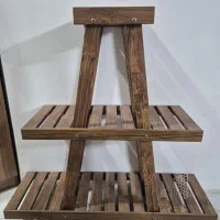 جا گلدانی  و آینه قدی چوبی