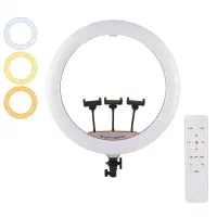 رینگ لایت 22 اینچ قطر 56 سانت بهمراه پایه دومتری