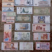 ۲۱ اسکناس خارجی کلکسیونی بدون تکراری