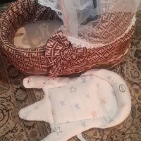 گهواره ننو حصیری در حد نو با تشک