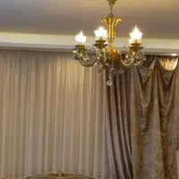 لوستر برنجی ۵ شاخه سیاه قلم