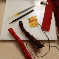 ابزار  چرم دوزی دو تکه چرم مصنوعی