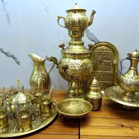 سماور زغالی ۵تیکه و سرویس