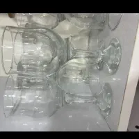 لیوان شیشه ای پایه دار ۱۲عدد