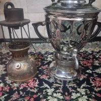 سماور نفتی و چراغ تور نفتی عتیقه بالای ۱۰۰ سال