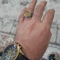 انگشتر نقره یاقوت زرد