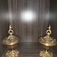 قندان و شیرینی خوری لرنزی سنگین هر دو سه باهم