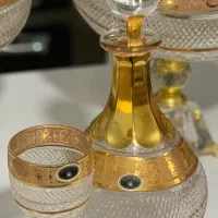 تنگ و ۶ عدد گیلاس چک طلا کوب