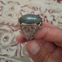 انگشتر فیروزه و عقیق کهنه قدیمی