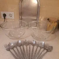 کاسه پیرکس قاشق چنگال ژاپنی سینی سماور